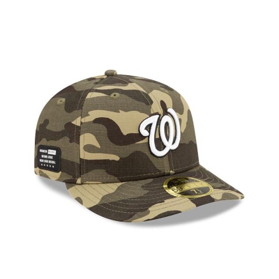 Green Washington Nationals Hat - New Era MLB Armed Forces Weekend Low Profile 59FIFTY Fitted Caps USA0385472